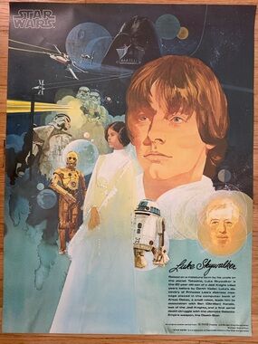 Star Wars Luke Skywalker Poster Burger King / Coca Cola 1977 (24”x 18”)